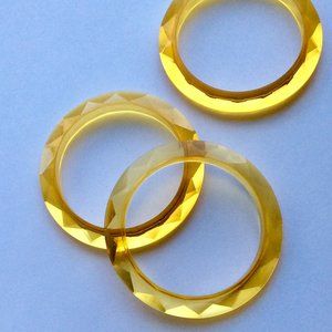 Gold Resin Bangle Trio